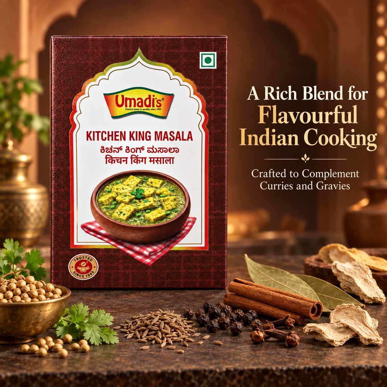 Umadi’s Kitchen King Masala – Aromatic Indian Spice Blend for Paneer, Vegetable Curries & Gravies | Vegetarian - Image 2