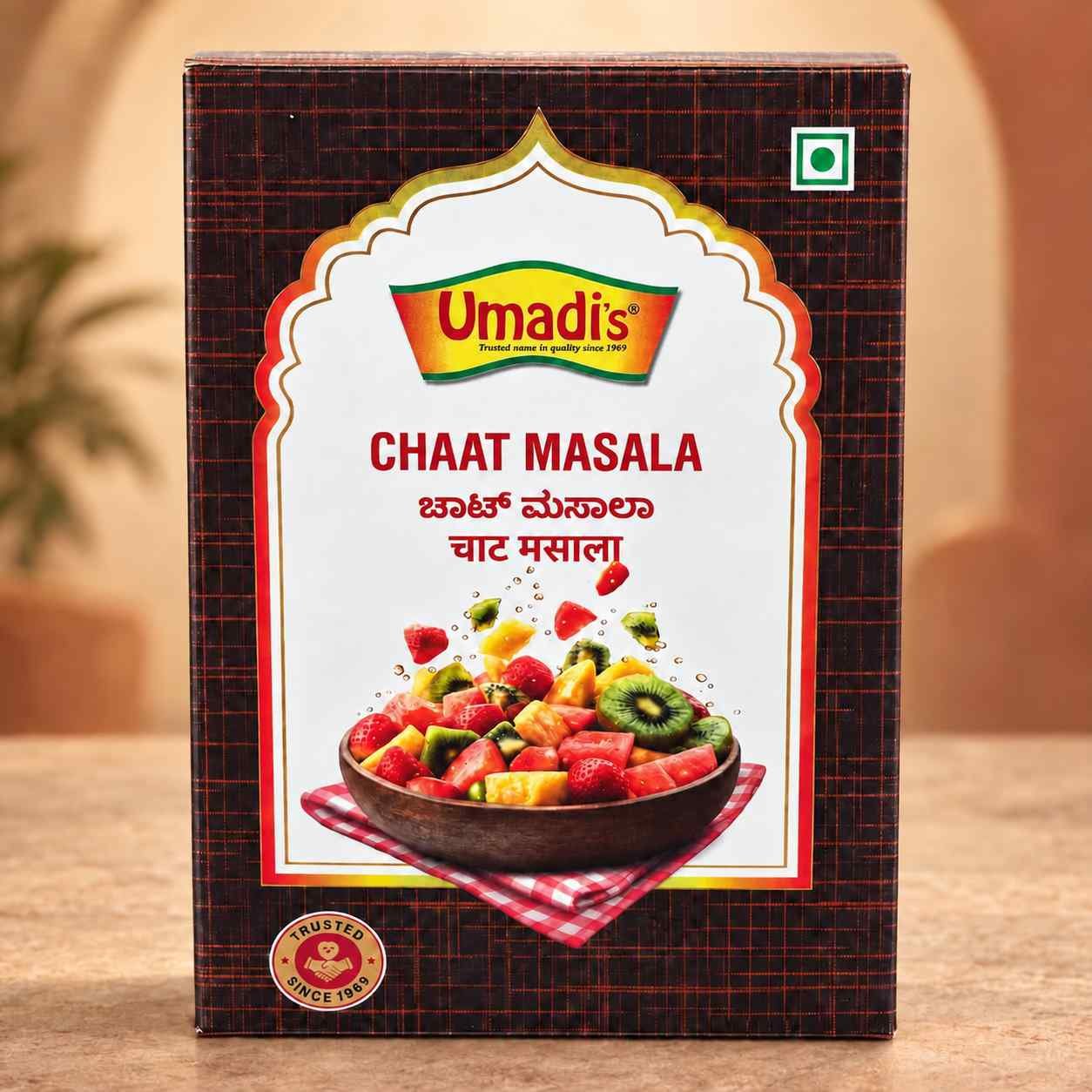 Umadi’s Chaat Masala – Tangy & Flavourful Indian Spice Blend for Fruit Chaat, Aloo Chaat, Salads & Snacks | Vegetarian